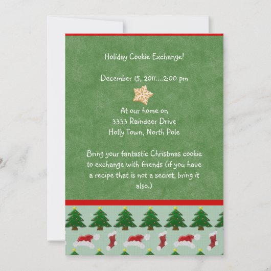 Mijn uitnodiging voor Koekjesuitwisseling (Voorkant)