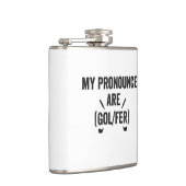 Mijn uitspraak is Golfer Funny Golfing Gender Gift Heupfles (Rechts)