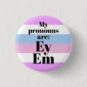 Mijn uitspraken zijn: Ey Em - bigender flag Ronde Button 3,2 Cm (Voorkant)
