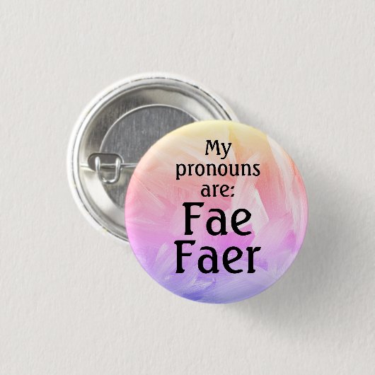 Mijn uitspraken zijn: Fae Faer Ronde Button 3,2 Cm (Voorkant /achterkant)