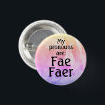 Mijn uitspraken zijn: Fae Faer Ronde Button 3,2 Cm<br><div class="desc">Mijn uitspraken zijn: Fae Faer</div>