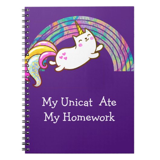 Mijn Uni Cat heeft mijn huiswerk gegeten Notitieboek (Voorkant)
