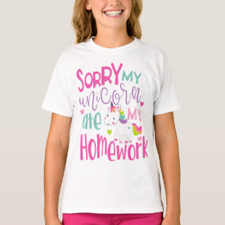 Mijn Unicorn at mijn Shirt van het huiswerk, Unico