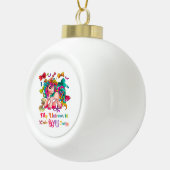 Mijn Unicorn is Kinda Bow Crazy Kerstmis Keramische Bal Ornament (Rechts)
