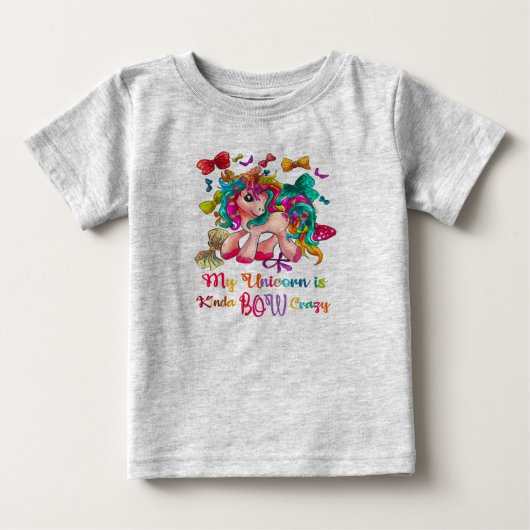 Mijn Unicorn is Kinda Bow Crazy voor baby's (Voorkant)