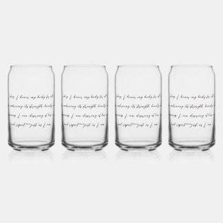 Mijn unieke schoonheid omarmen blikvorm glas