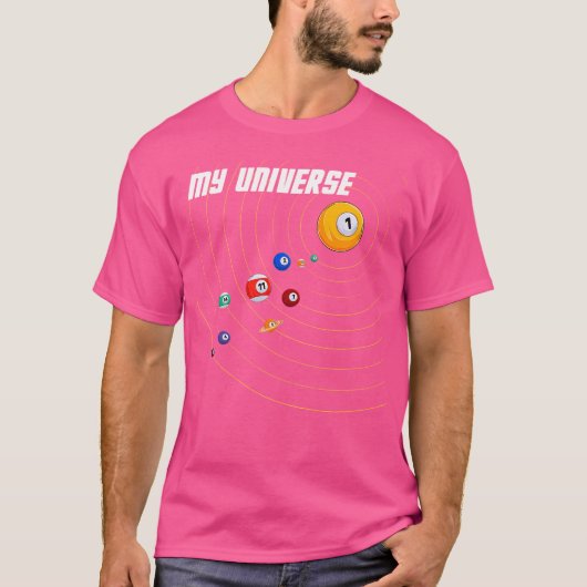 Mijn Universe Pool Billiard T-shirt (Voorkant)