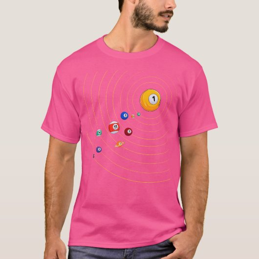Mijn Universe Pool Billiard T-shirt (Voorkant)