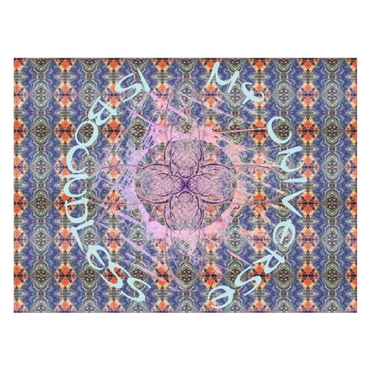 Mijn universum is grenzeloos futuristisch fractal tafelkleed (Voorkant (Horizontaal))