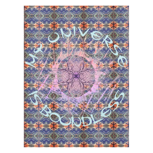 Mijn universum is grenzeloos futuristisch fractal tafelkleed (Voorkant)