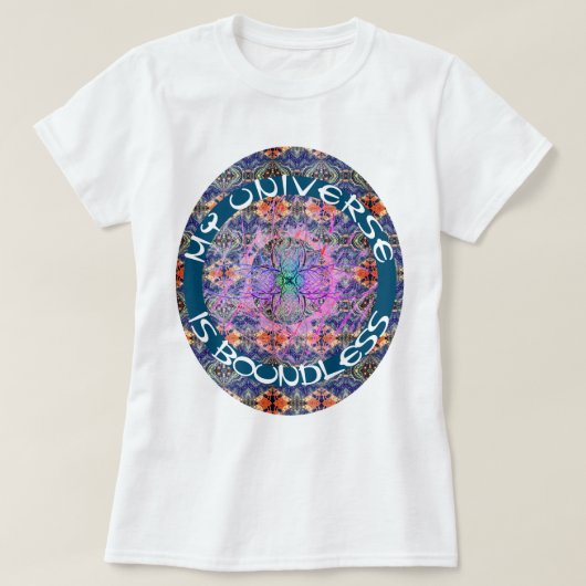Mijn universum is waardeloos mystiek t-shirt (Design voorkant)