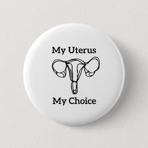 Mijn Uterus Mijn favoriete Button Feminist Pro-cho
