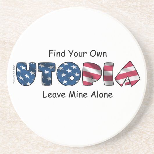 Mijn Utopia Zandsteen Onderzetter (Voorkant)