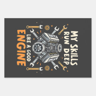 Mijn vaardigheden lopen diep als een goede motormo inpakpapier vel