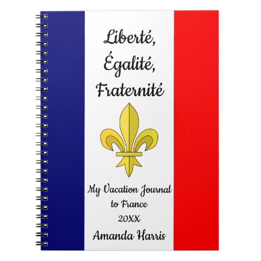 Mijn Vacatieblad aan Frankrijk Notitieboek (Voorkant)