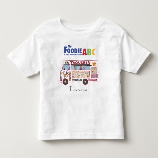 Mijn vader ABC: 'T' is voor Taco Truck Kinder Shirts (Voorkant)