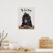 Mijn vader Baby Affenpinscher Mam Poster (Keuken)