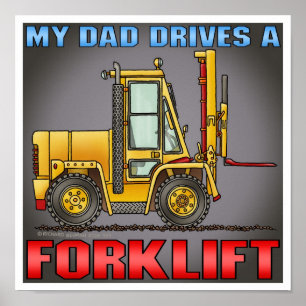 Mijn vader bestuurt een Poster van de Vrachtwagen 