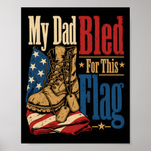 Mijn vader bloedde voor deze vlag, Amerikaanse Vet Poster