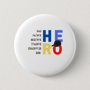 Mijn vader de held-leraar vader chauffeur ronde button 5,7 cm