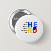 Mijn vader de held-leraar vader chauffeur ronde button 5,7 cm (Voorkant /achterkant)