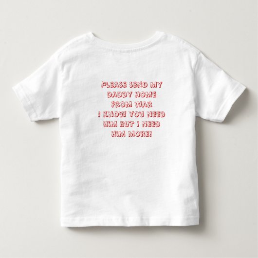 Mijn vader dient zo van jou dat dr... kinder shirts (Achterkant)