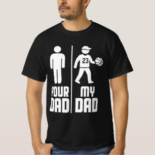 Mijn vader en je vader basketbal t-shirt