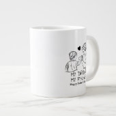 Mijn vader en mijn vriend zijn blij met Vaderdag Grote Koffiekop (Voorkant rechts)