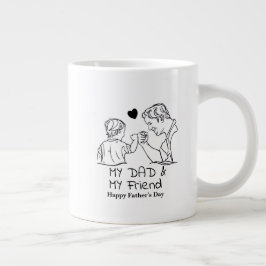 Mijn vader en mijn vriend zijn blij met Vaderdag Grote Koffiekop