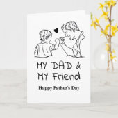Mijn vader en mijn vriend zijn blij met Vaderdag Kaart (Gele Bloem)