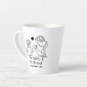 Mijn vader en mijn vriend zijn blij met Vaderdag Latte Mok (Linkerhoek)