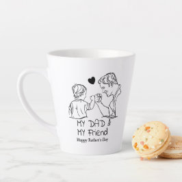Mijn vader en mijn vriend zijn blij met Vaderdag Latte Mok