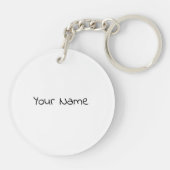 Mijn vader en mijn vriend zijn blij met Vaderdag Sleutelhanger (Achterkant)