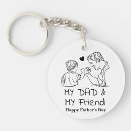Mijn vader en mijn vriend zijn blij met Vaderdag Sleutelhanger
