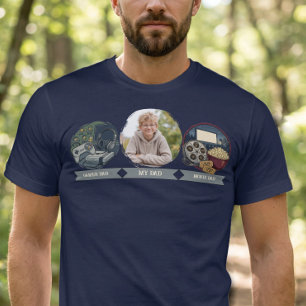 Mijn vader foto gamer vader film vader t-shirt