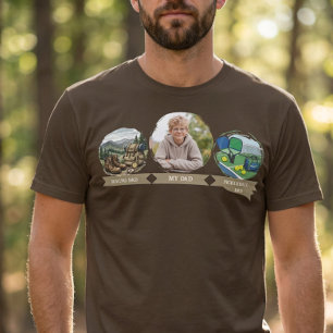 Mijn vader foto Wandelende vader Pickleball vader T-shirt