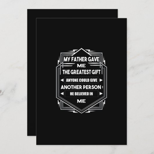 mijn vader gaf me het beste cadeau dat iedereen ko kaart (Voorkant / Achterkant)