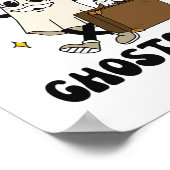 Mijn vader ghost me groovy spooky Halve Poster (Hoek)