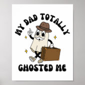 Mijn vader ghost me groovy spooky Halve Poster (Voorkant)
