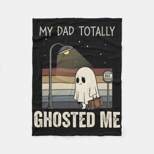 Mijn vader ghostte me helemaal pap Humor Funny Hal Fleece Deken (Voorkant)