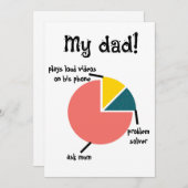Mijn vader grappige eigenschappen, aangepaste verr feestdagenkaart (Voorkant / Achterkant)