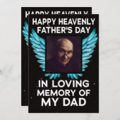 Mijn vader Happy Heavenly Fathers Day, Custom Afbe Feestdagenkaart (Voorkant / Achterkant)