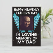 Mijn vader Happy Heavenly Fathers Day, Custom Afbe Feestdagenkaart (Staand voorkant)