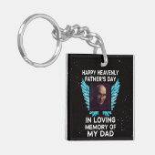 Mijn vader Happy Heavenly Fathers Day, Custom Afbe Sleutelhanger (Voorkant Links)