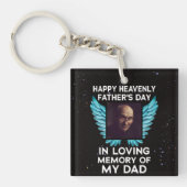 Mijn vader Happy Heavenly Fathers Day, Custom Afbe Sleutelhanger (Voorkant)