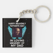 Mijn vader Happy Heavenly Fathers Day, Custom Afbe Sleutelhanger (Achterkant)