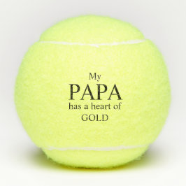 Mijn vader heeft een hart van goud tennisballen