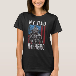 Mijn vader Hero Veteran Pride Soldier Veteran Dag T-shirt