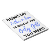 Mijn vader in de wet zijn is echt de enige cadeau  notitieblok (Schuin)