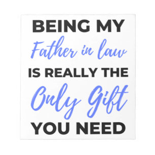 Mijn vader in de wet zijn is echt de enige cadeau  notitieblok